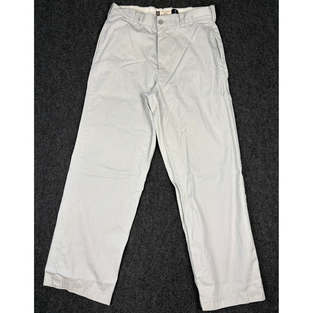Gap Clean Cut Chinos Mens 30x28 Straight Leg Cotton Twill Pants Light Gray Stone